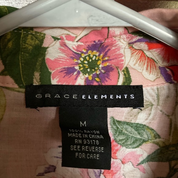 Grace Elements button up floral shirt - Picture 3 of 5